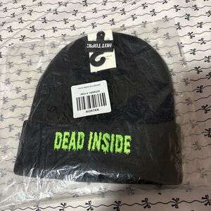 NWT Hot Topic Dead Inside Black Beanie